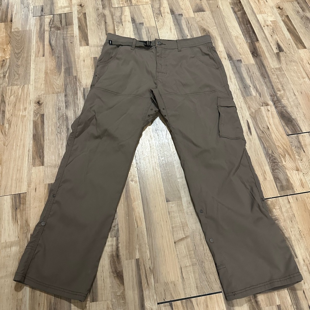 prAna Men’s Relaxed Fit Cargo Pants Brown 34x30 Outdoor Hiking